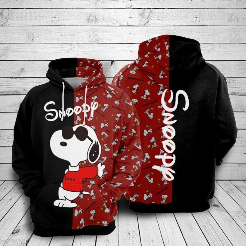 Snoopy Cool Cartoon Peanuts 1 Over Print 3d Hoodie Zip Hoodie