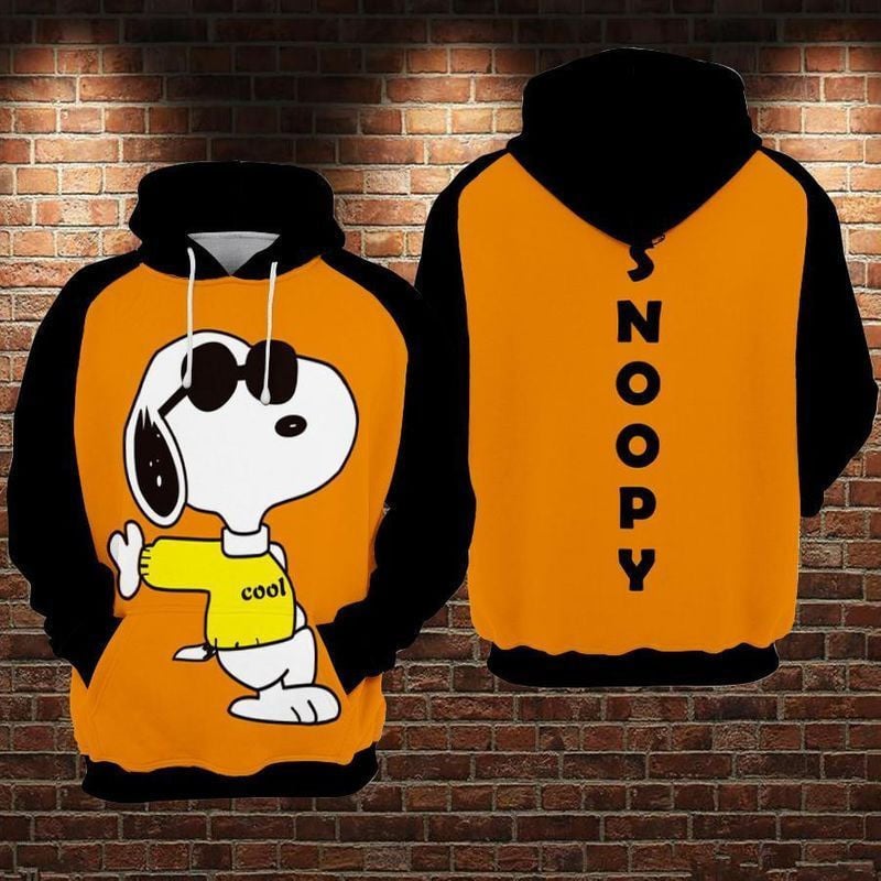 Cool Snoopy Wear Sunglasses Over Print 3d Hoodie Zip Hoodie