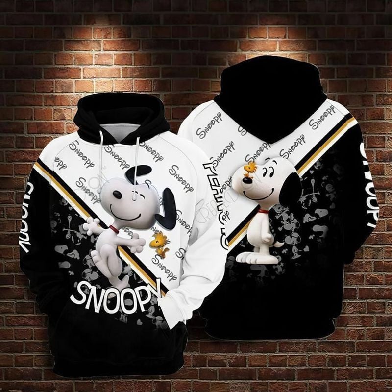 Disney Snoopy Cute Black And White 3d Hoodie Zip Hoodie 960