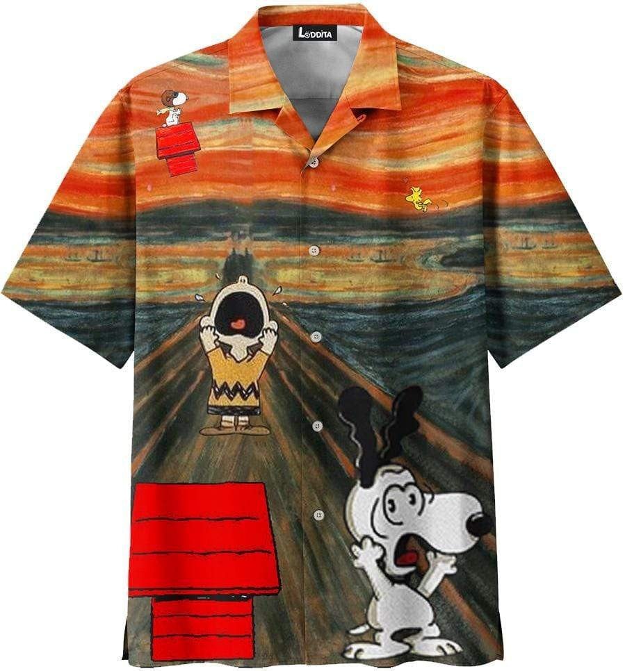 The Scream Snoopy Hawaiian Shirt