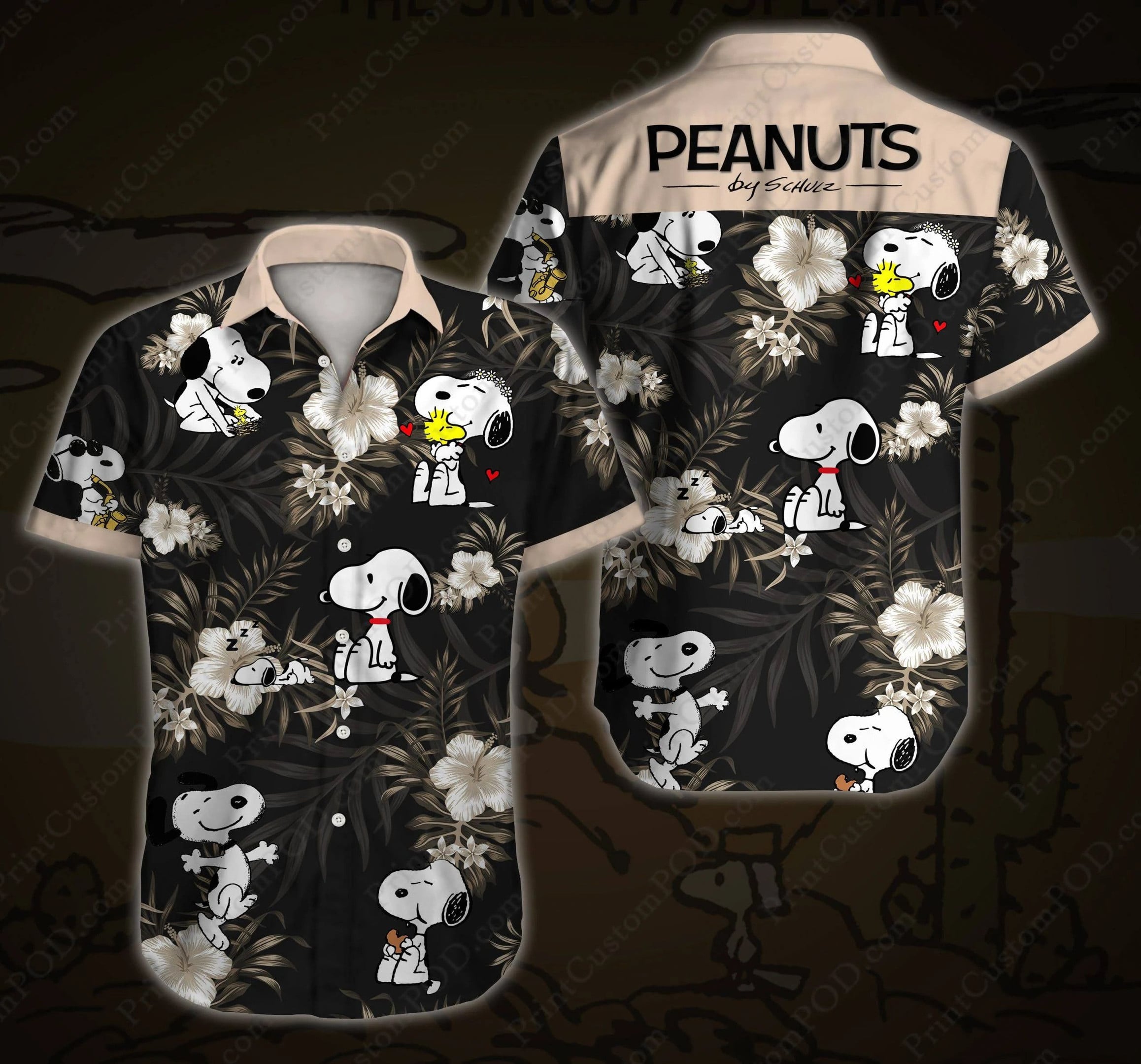 Snoopy All Over Printed Hawaiian Shirt Size S - 5xl