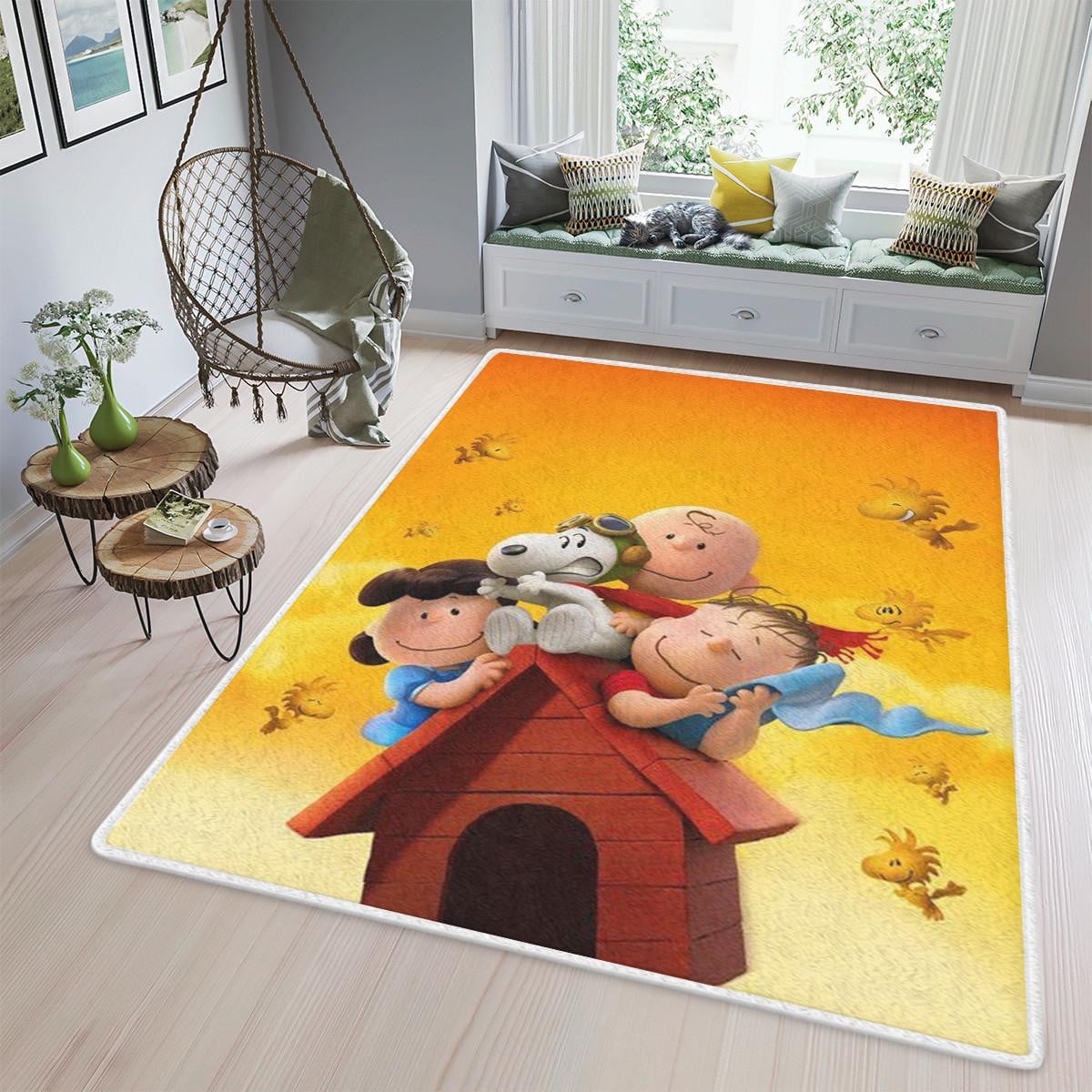 Snoopy Peanuts Friends 4 Fan Gift, Snoopy Peanuts Friends Rug Home Decor Floor Decor