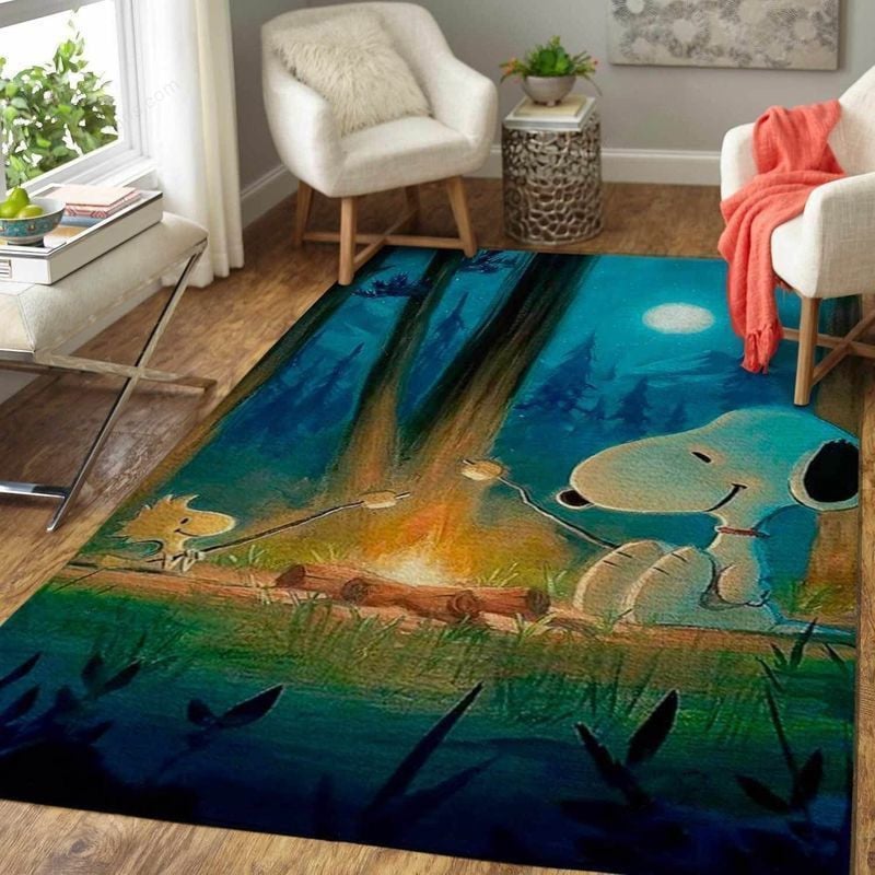 Snoopy Area Rug Living Room Rug Home Decor Floor