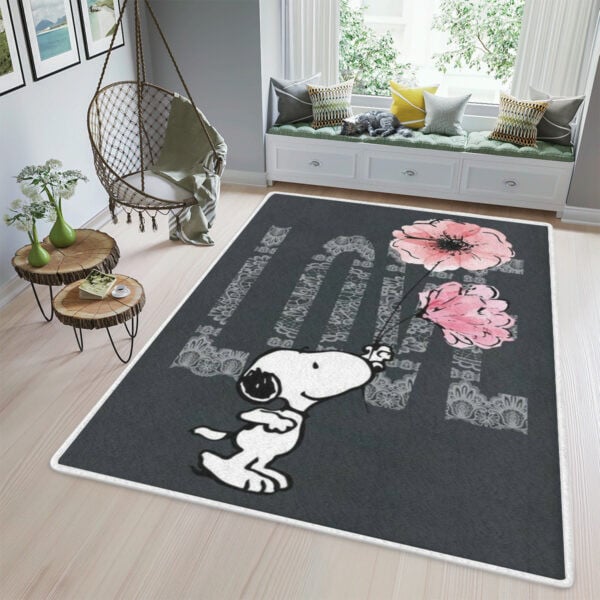 Snoopy Peanuts Happy Valentine's Day Fan Gift, Snoopy Peanuts Happy Valentine's Day Rug Home Decor Floor Decor