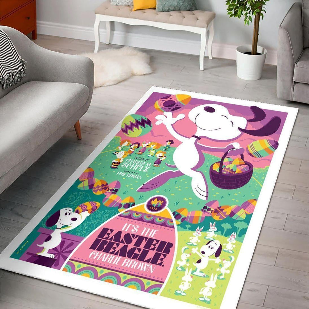Snoopy Dog Area Rug Living Room And Bed Room Rug Gift Us Decor