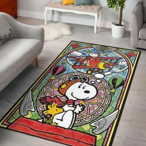 Snoopy Peanuts Rug 10, Gift For Fan Rug Home Decor Floor Decor 1715