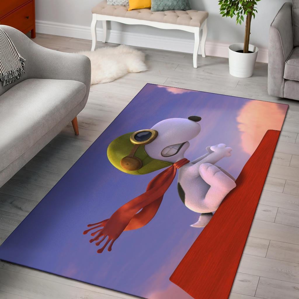 Snoopy Peanuts Rug, Gift For Fan Rug Home Decor Floor Decor