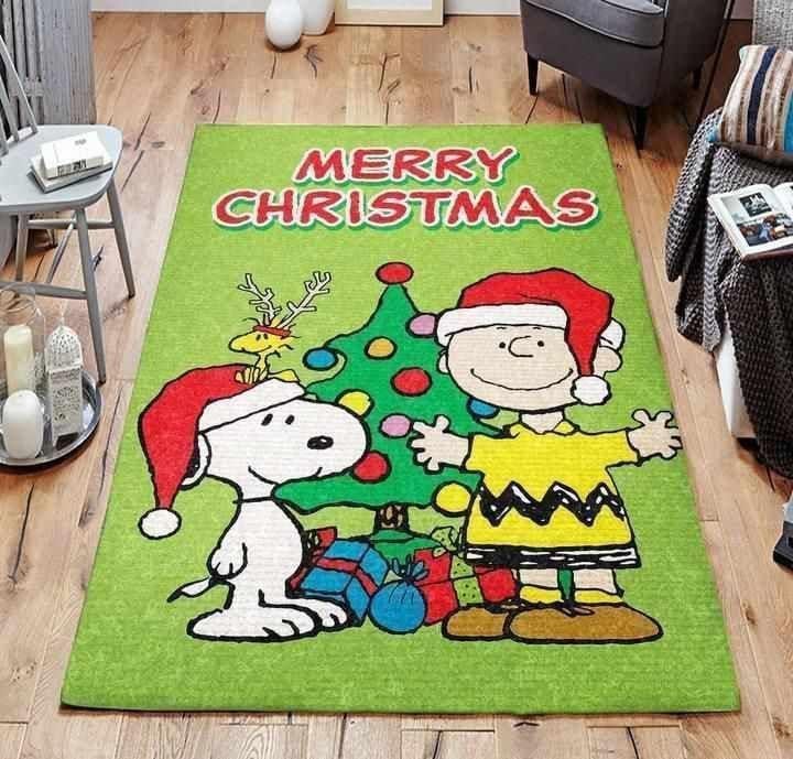 Snoopy Living Room Area Carpet Living Room Rugs, Gift For Fan Rug Home Decor Floor Decor