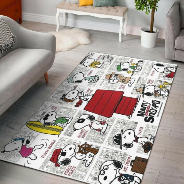 Snoopy Peanuts Rug 24, Gift For Fan Rug Home Decor Floor Decor 1194