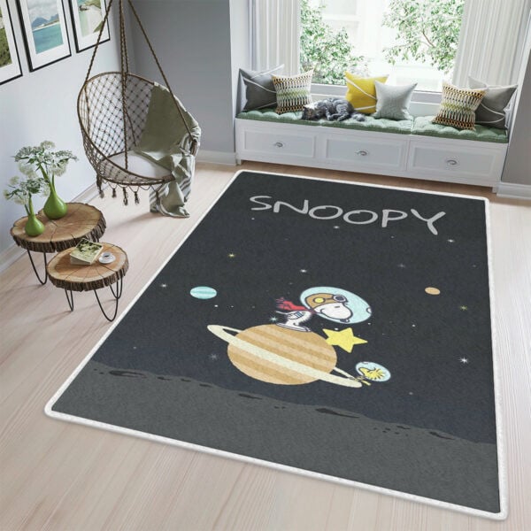 Funny Snoopy Area Rug Living Room, Peanuts Snoopy Woodstock Gift For Fan Rug Home Decor Floor Decor 935