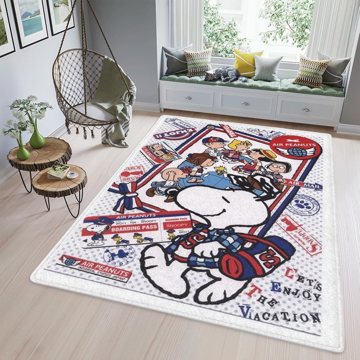 Captain Snoopy Air Peanuts Cartoon Christmas Gifts Lover,snoopy Area Rug Living Room Rug Home Decor Floor Decor