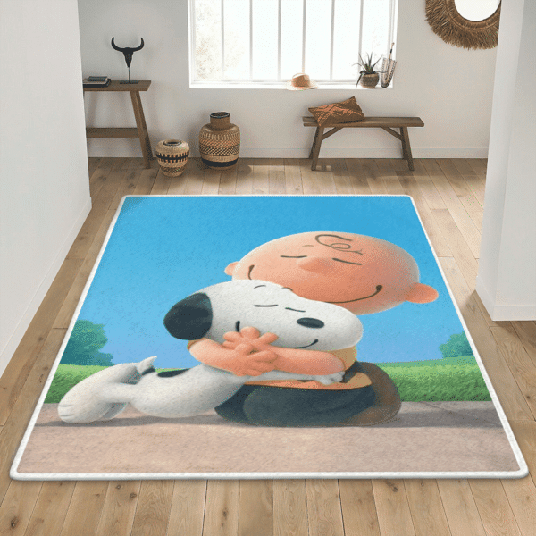 Peanuts Snoopy Charlie Brown Area Rug Living Room, Funny Snoopy Rug Home Decor Floor Decor 256