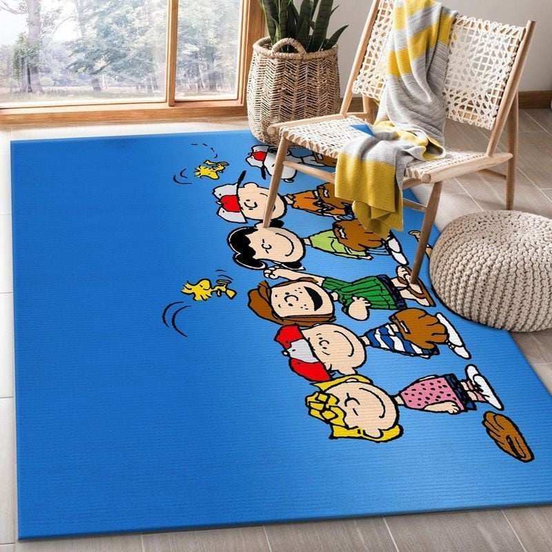 Disney Peanuts Snoopy And Friends Area Rug Living Room Rug Home Decor Floor 980
