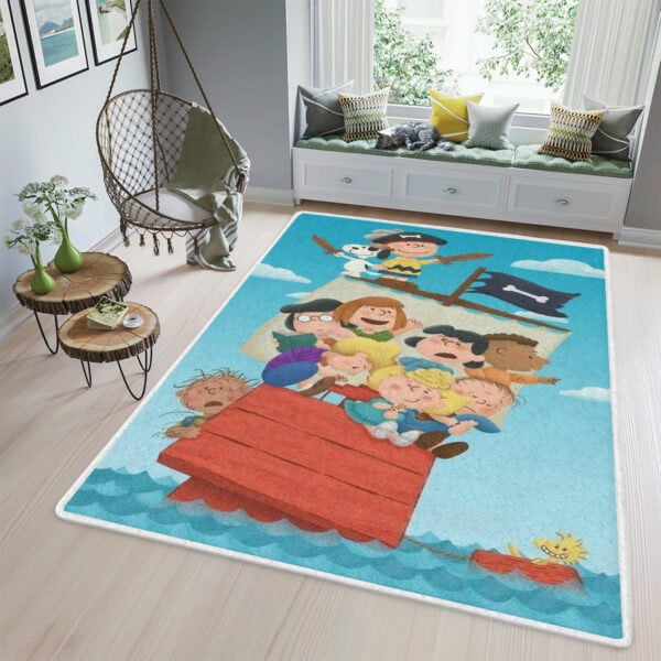Snoopy Peanuts Friends One Piece Fan Gift, Snoopy Peanuts Friends Rug Home Decor Floor Decor 107