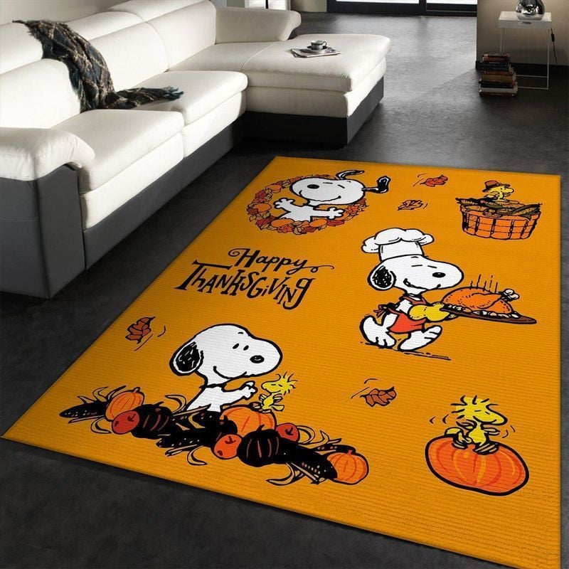 Snoopy Halloween Cartoon Movies Area Rug Living Room Rug Home Decor Floor 986