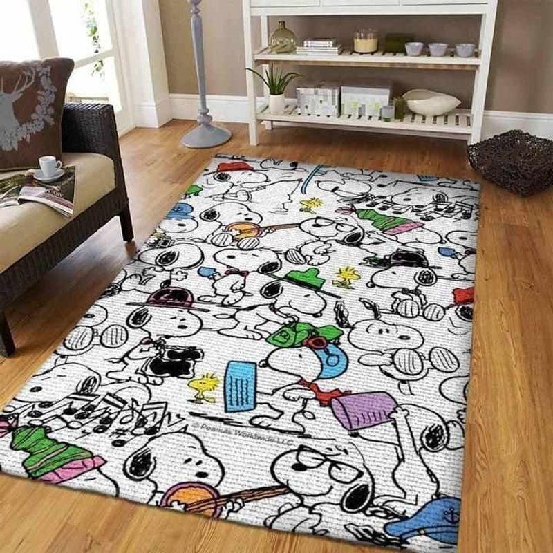 Snoopy Area Rug Living Room Rug Home Decor Floor 996