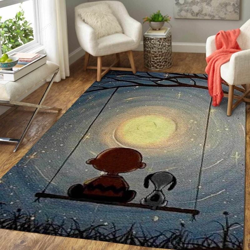 Snoopy Area Rug Living Room Rug Home Decor Floor 981