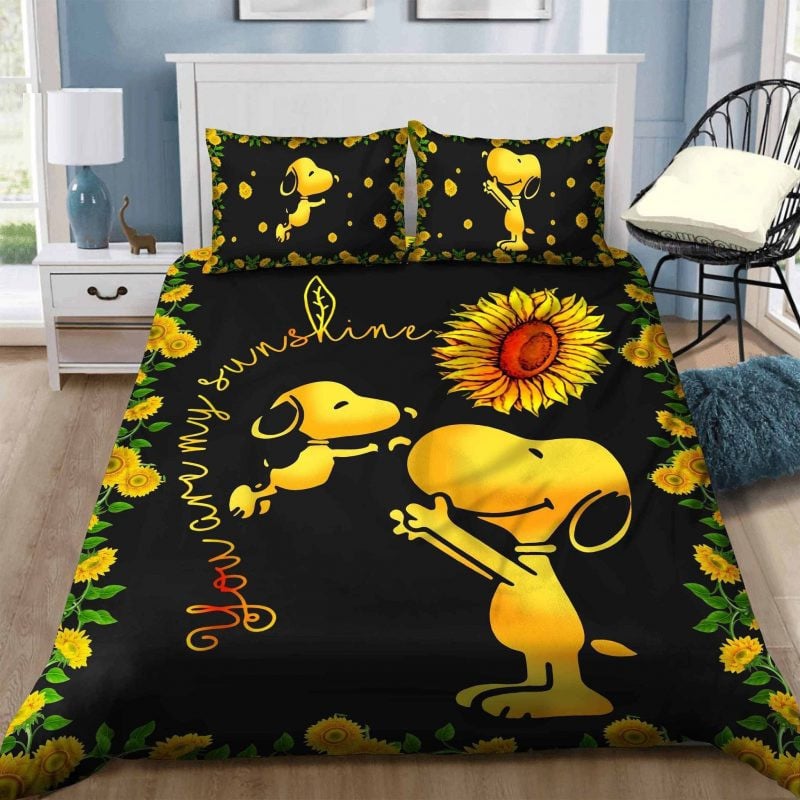 Snoopy Bedding Set Sleepy Duvet Quilt Bedding Set
