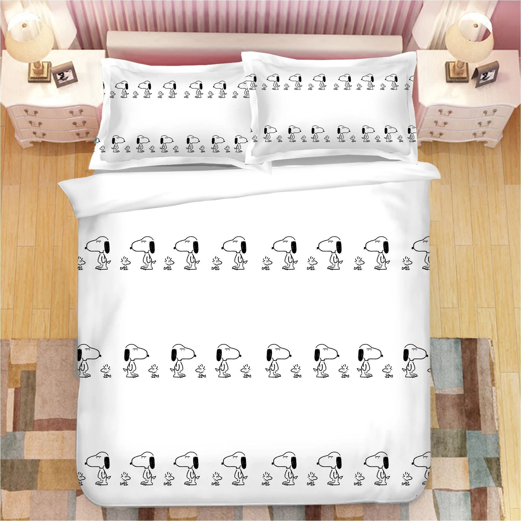Peanuts Snoopy Duvet Quilt Bedding Set 262