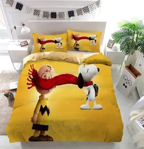 The Peanuts Movie Snoopy And Charlie Brown 3d Duvet Quilt Bedding Set