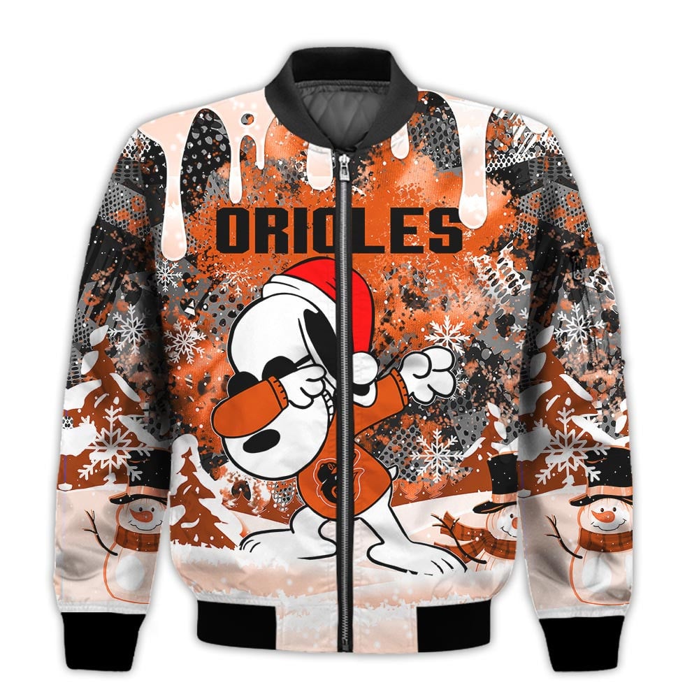 MLB Baltimore Orioles Snoopy Dabbing The Peanuts Bomber Jacket