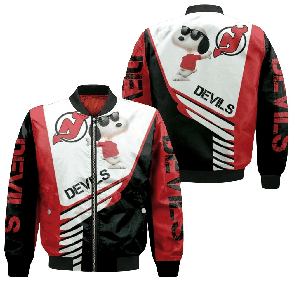 NHL New Jersey Devils Snoopy For Fans Bomber Jacket