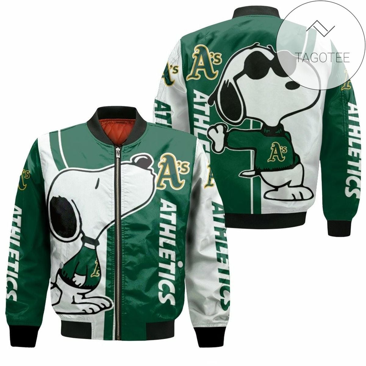 MLB Oakland Athletics Snoopy Lover Bomber Jacket