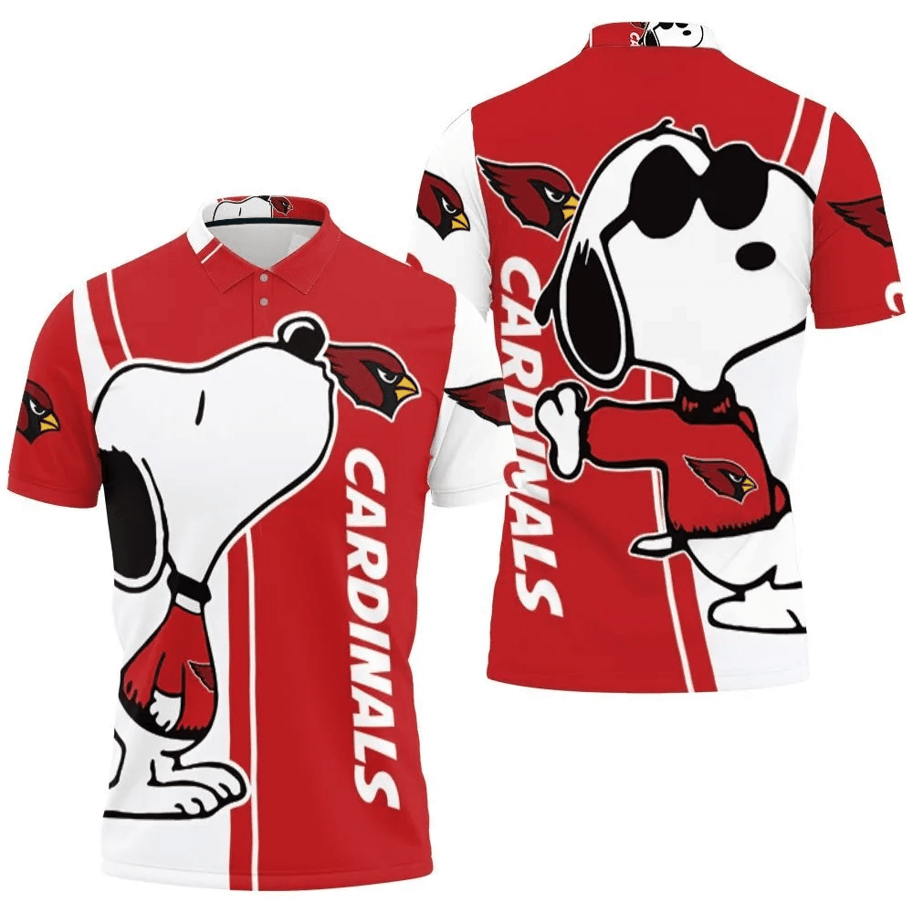 Mens & Womens Arizona Cardinals Snoopy Lover 3D Printed Polo Shirt