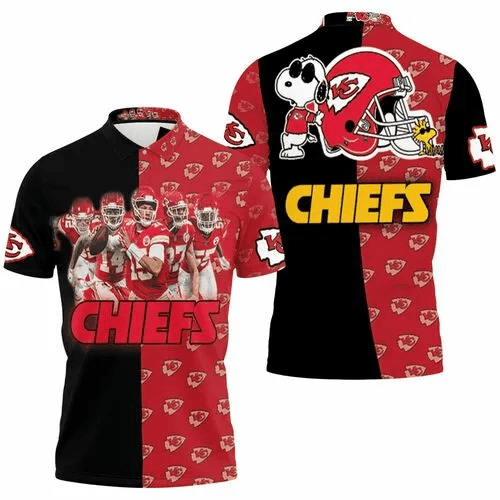 Kansas City Chiefs Afc West Division Champions 2021 Super Bowl Snoopy Fan 3D All Over Print Polo Shirt