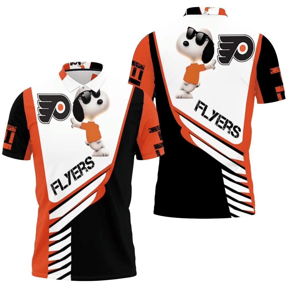 Mens & Womens Philadelphia Flyers Snoopy For Fans 3D All Over Print Polo Shirt