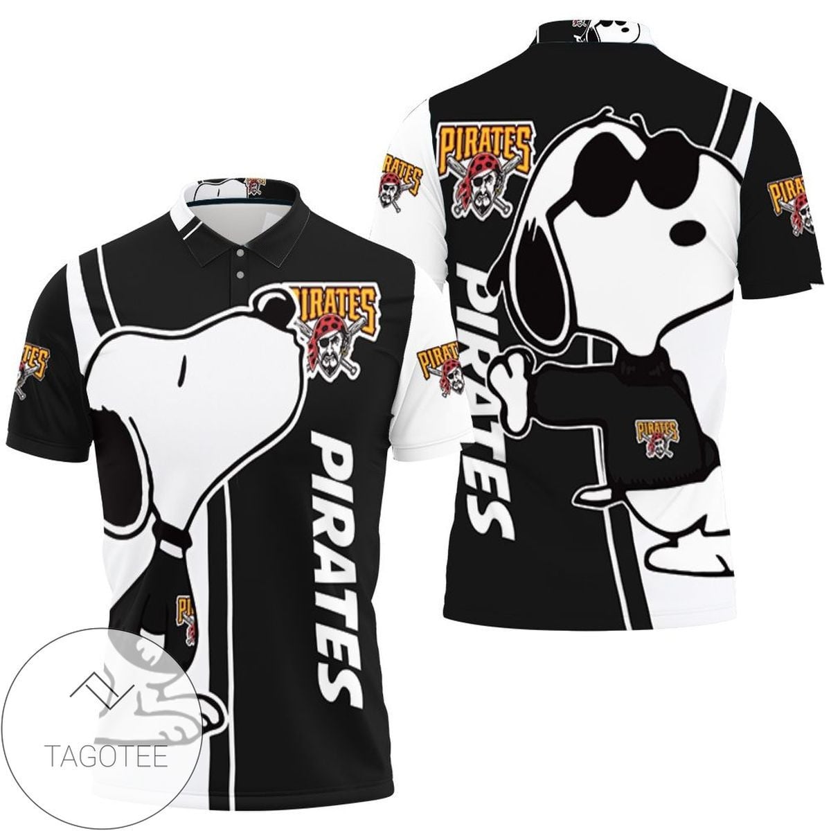 Mens & Womens Pittsburgh Pirates Snoopy Lover 3d Printed All Over Print Polo Shirt
