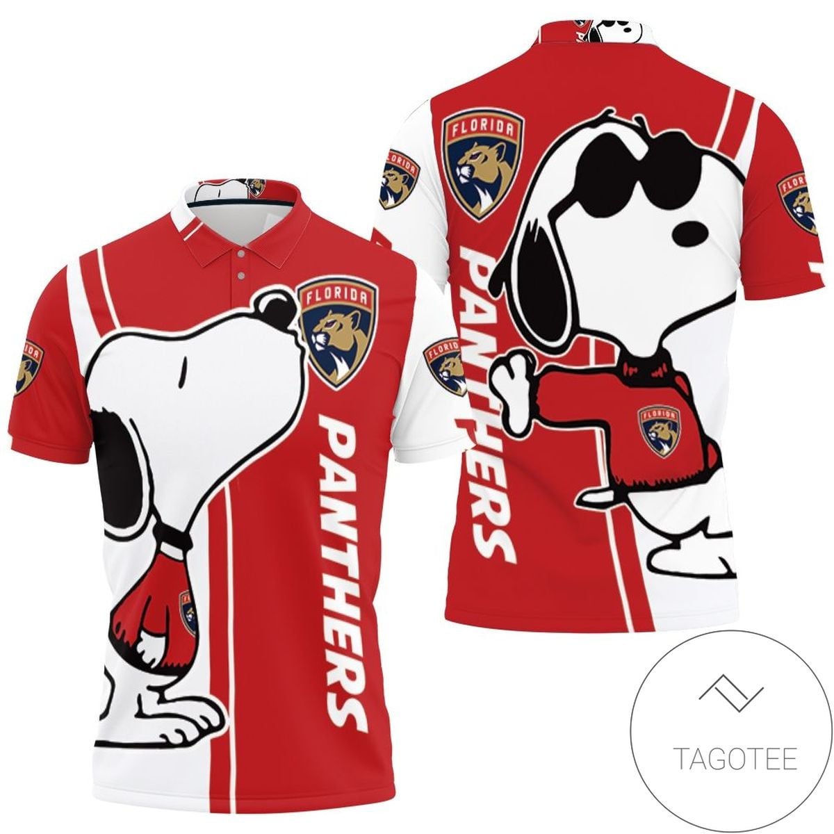 Mens & Womens Florida Panthers Snoopy Lover 3d Printed All Over Print Polo Shirt