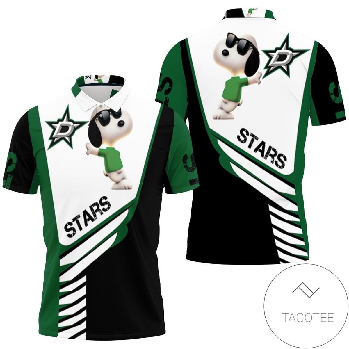 Mens & Womens Dallas Stars Snoopy For Fans 3d All Over Print Polo Shirt
