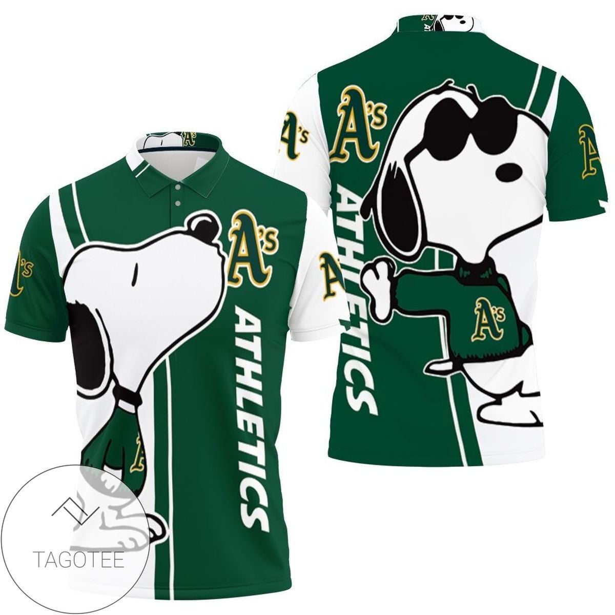 Mens & Womens Oakland Athletics Snoopy Lover 3d Printed All Over Print Polo Shirt