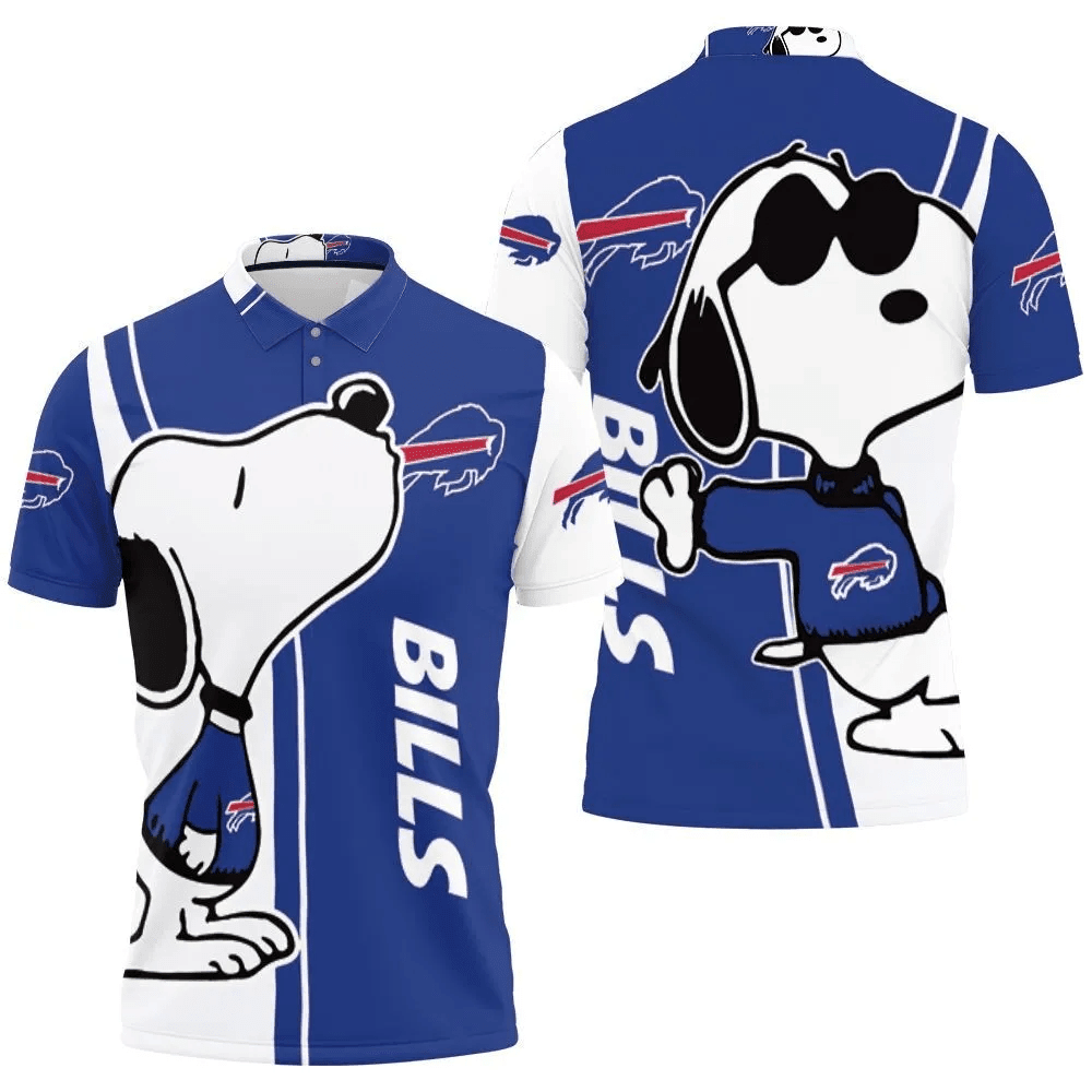 Mens & Womens Buffalo Bills Snoopy Lover 3D Printed Polo Shirt