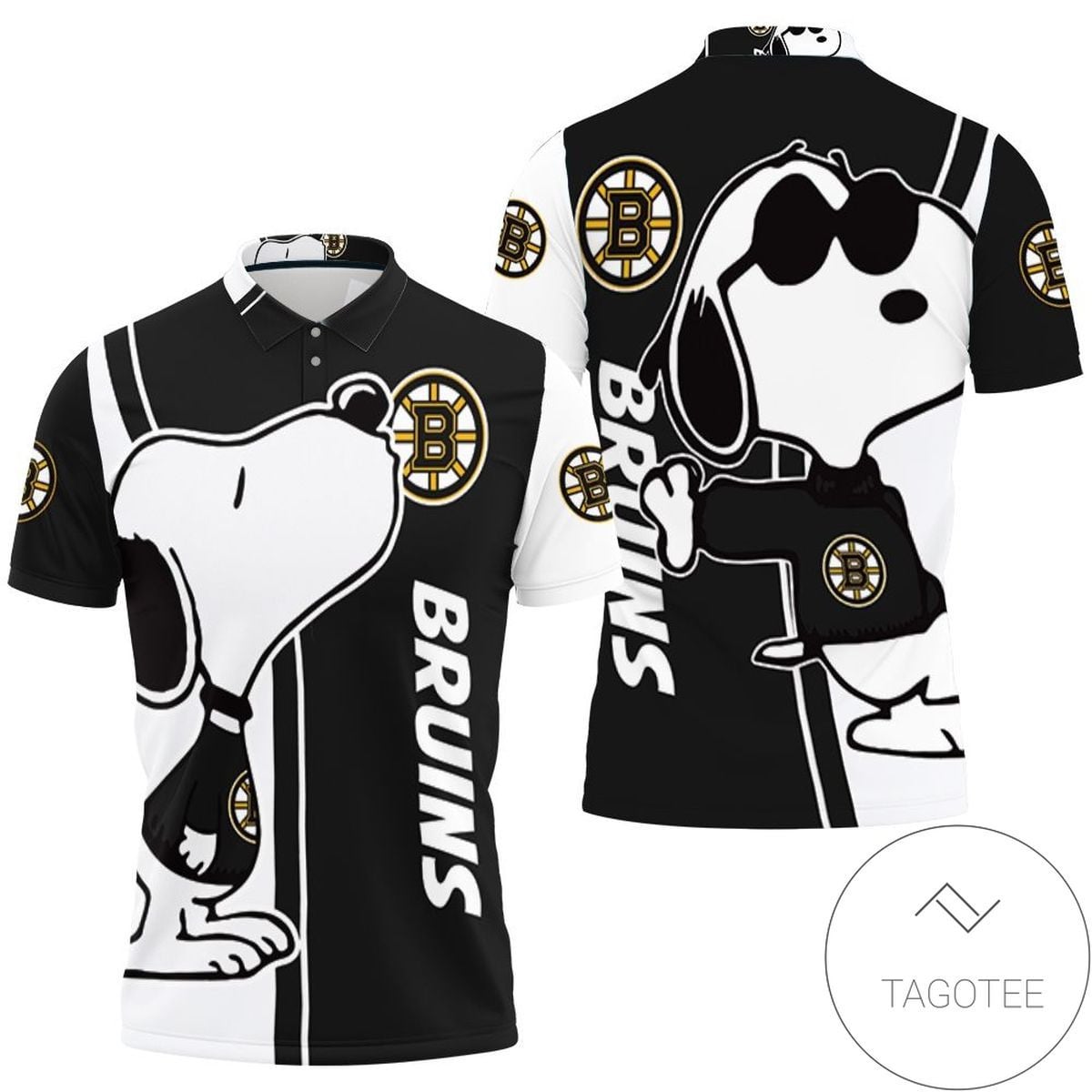 Mens & Womens Boston Bruins Snoopy Lover 3d Printed All Over Print Polo Shirt