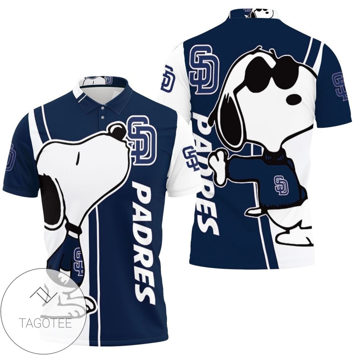 Mens & Womens San Diego Padres Snoopy Lover 3d Printed All Over Print Polo Shirt