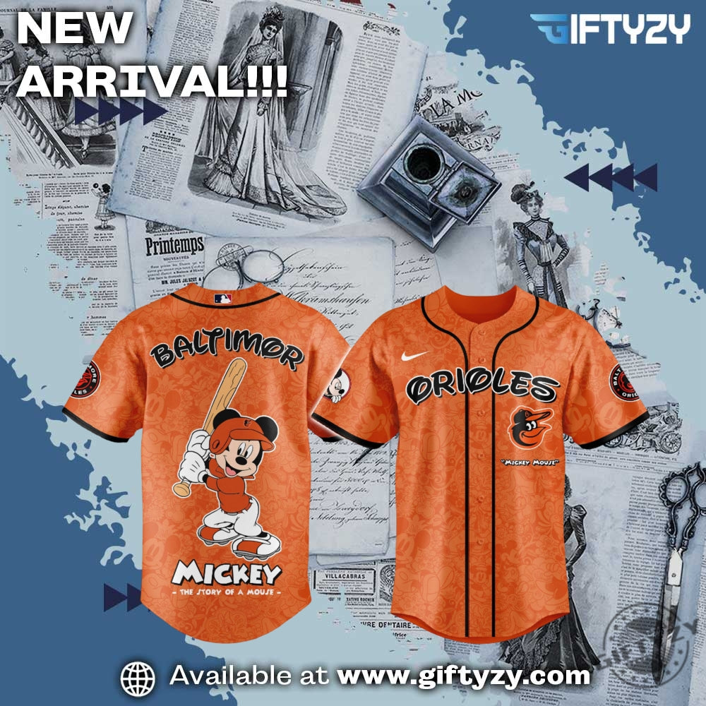 Baltimore Orioles Mlb Baseball X Disney Mickey Mouse Night Game Jersey 