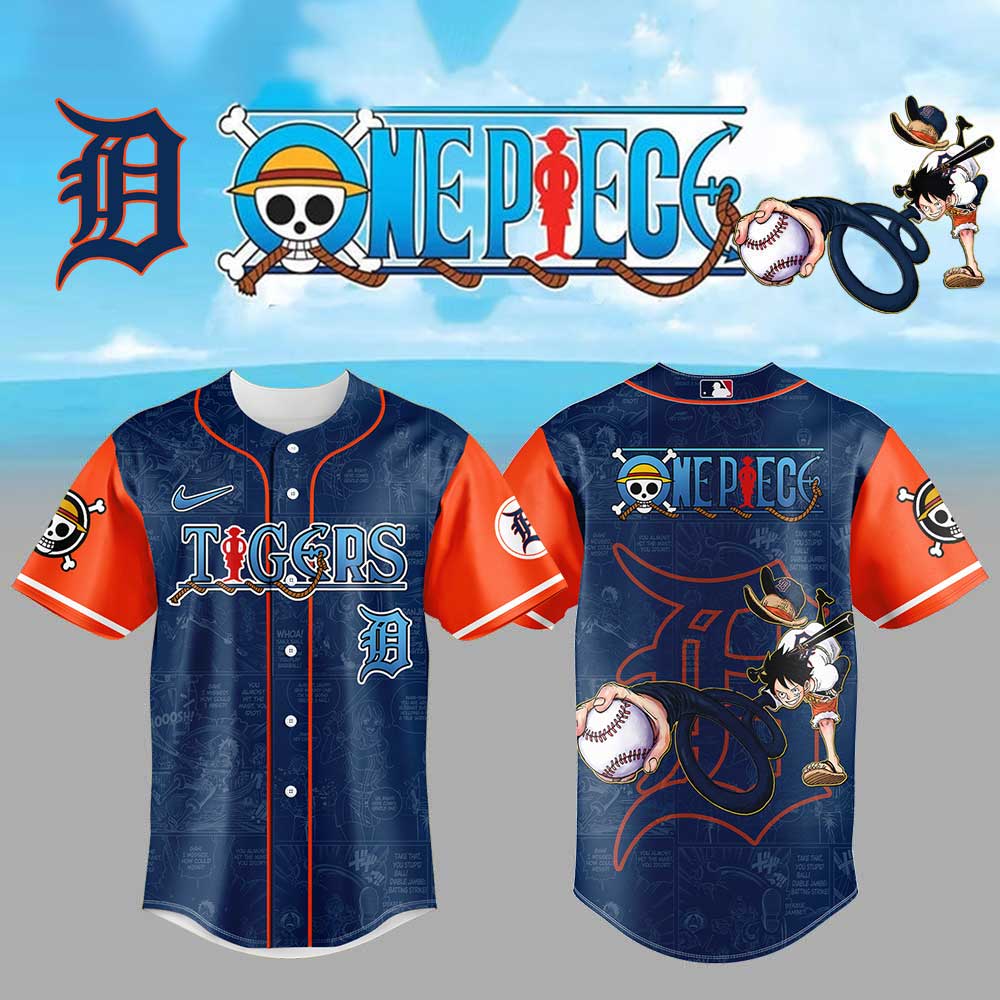 Limited Edition Detroit Tigers One Piece Night Game Blue Jersey 