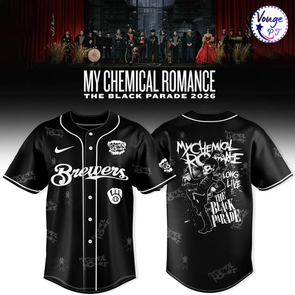 Milwaukee Brewers x My Chemical Romance The Black Parade 2026 Jersey 