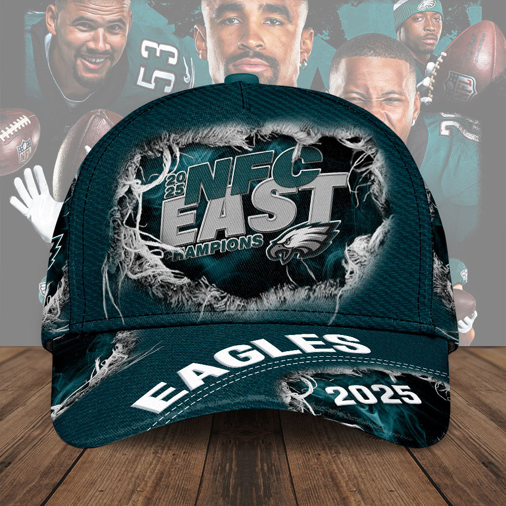 Philadelphia Eagles 2025 NFC East Division Champions Classic Cap 