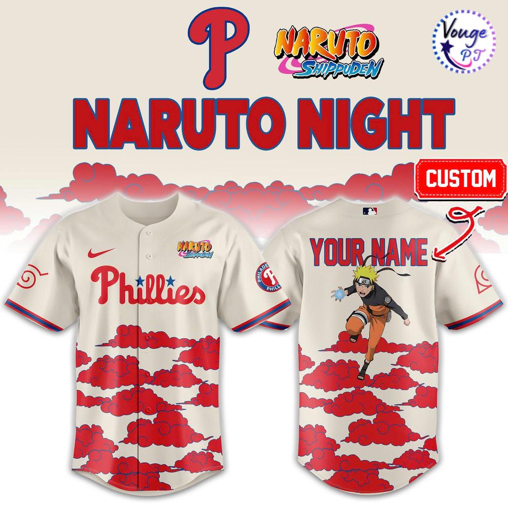 Philadelphia Phillies NARUTO NIGHT Limited Edition Baseball Jersey 