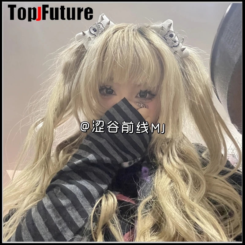 Women Harajuku Y2K Girl Gothic Lolita Willow nail Punk Hairpin Bloody skull bone Hair Pins Halloween Cosplay Hair Clip hairclip