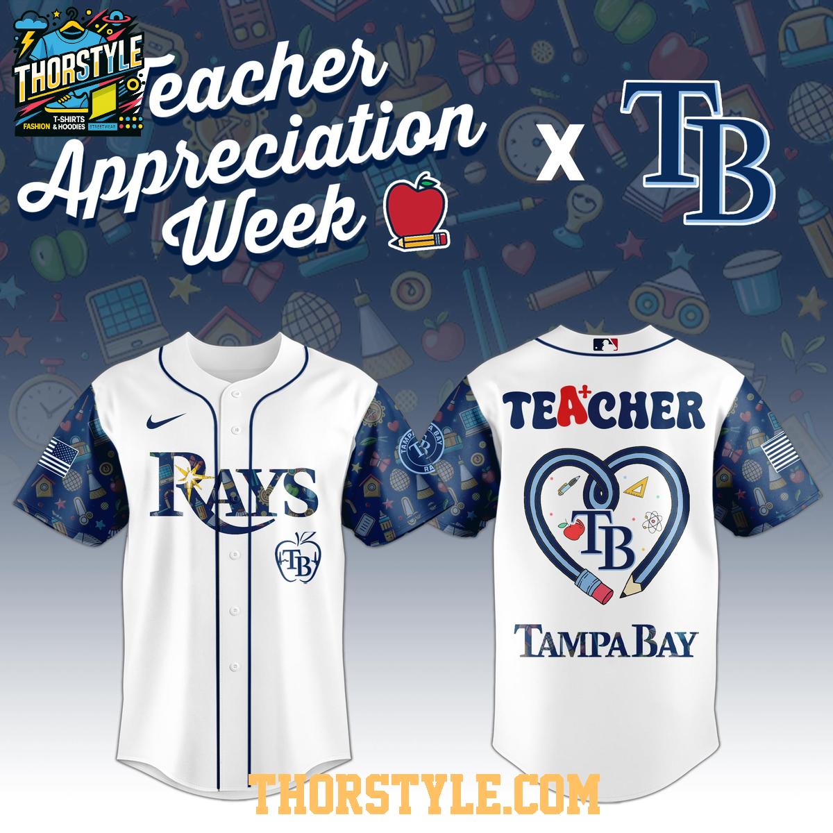 Tampa Bay Rays Teacher Appreciation Week 2025 MLB Baseball Jersey 