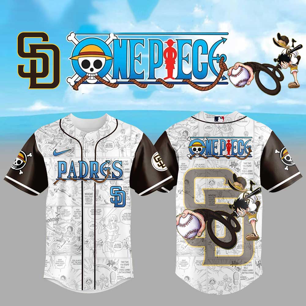 One Piece San Diego Padres Brown Jersey 